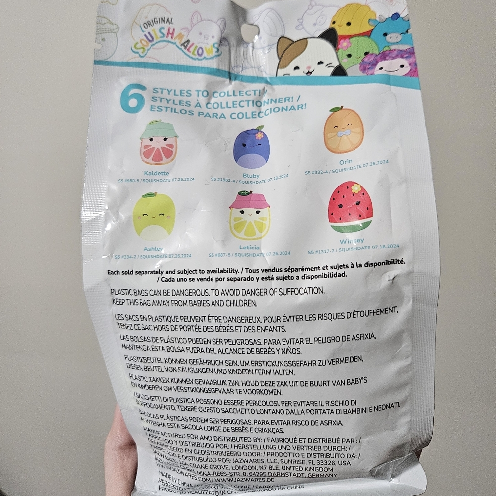 NIB Squishmallows Scented Mystery Squad 5" Fruit Plush - Picture 2 of 6